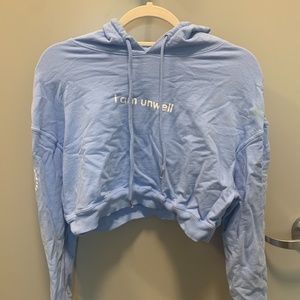 "I am Unwell" cropped hoodie